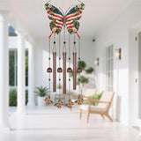 Gifts for Mom, Wind Chimes for Outside Perfect for Outdoor Gardens Patios Home Decor, Features Melodious Tones Create a Zen Atmosphere, Retirement Gifts for Women Men(Colorful Butterfly)
