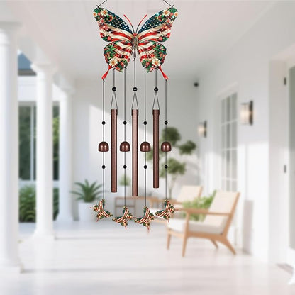 Gifts for Mom, Wind Chimes for Outside Perfect for Outdoor Gardens Patios Home Decor, Features Melodious Tones Create a Zen Atmosphere, Retirement Gifts for Women Men(Colorful Butterfly)