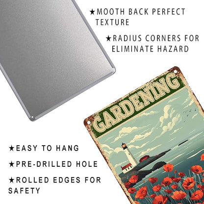 snowsun Vintage Metal Signs Garden Because Muder Is Wrong Funny Tin Sign Wall Decor for Living Room Bedroom Garden Yard 8×12 Inches