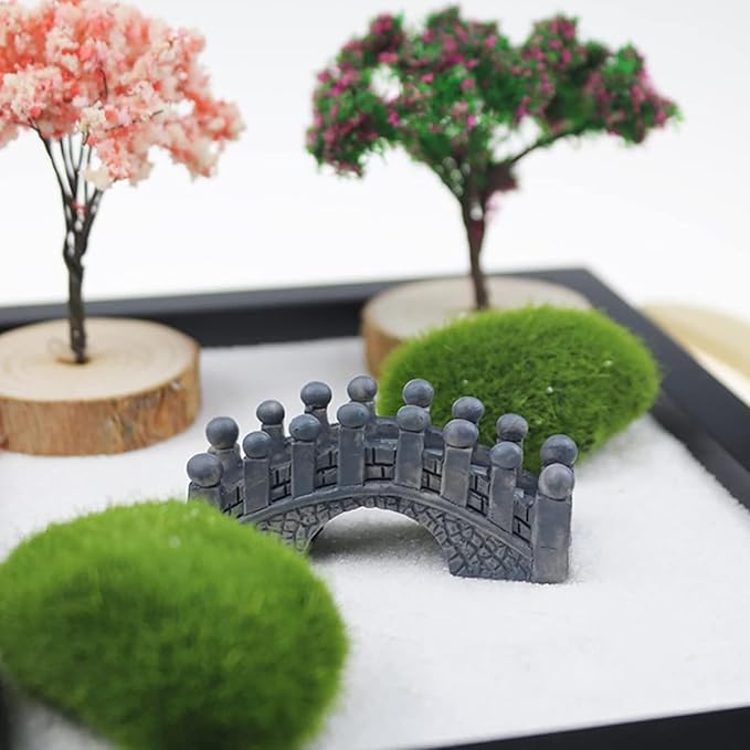 Meditation Japanese Zen Garden, Sand Garden Tools Accessories Box Set, Suitable for Home Office Desk Bonsai Decoration