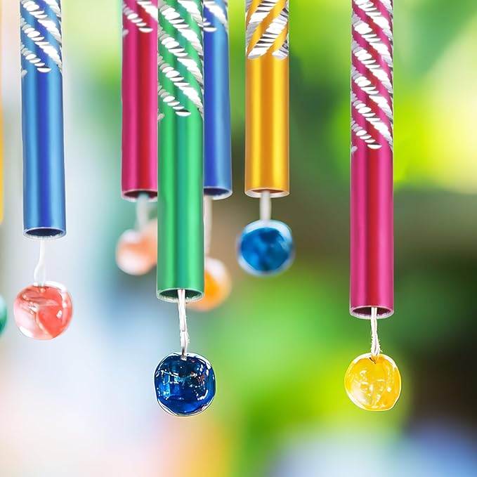 Toddmomy 150 Pcs Aluminum Wind Chime Tubes for Crafts, 3.14" Metal Replacement Parts for DIY Garden Patio Hanging & Chime Repair Kit (Assorted Color)