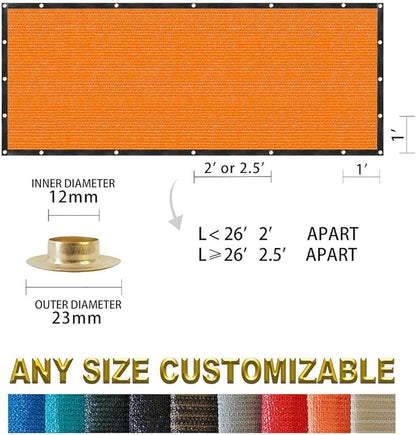 Houssity Orange 3' x 18' Balcony Deck Fence Privacy Screen Cover Panel Shade Cloth Fabric for Chain Link Fence Patio Pool Railing Driveway Walkway Porch Playground Dog Kennel Residence Commercial Use