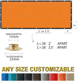 Houssity Orange 3' x 9' Balcony Deck Fence Privacy Screen Cover Panel Shade Cloth Fabric for Chain Link Fence Patio Pool Railing Driveway Walkway Porch Playground Dog Kennel Residence Commercial Use