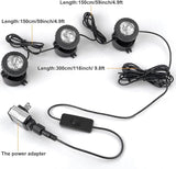 3000K Warm White Pond Lights, LED Underwater Submersible Landscape Spotlights, Switch Control IP68 Waterproof Fountain Light Lighting for Fish Aquarium Tank Garden Yard Pool (Set of 3)
