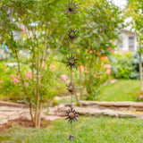 Zaer Ltd. Ornate Hanging Rain Chains (Bronze Finish, Bohemian Sun)