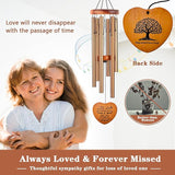 Sympathy Gifts for Loss of Loved One, Memorial Wind Chimes, Funeral Bereavement Gifts Baskets, Windchimes in Memory of a Loved One Mom Dad Husband Brother - Golden