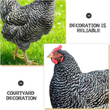 HANABASS 3pcs Acrylic Hen Chick Yard Arts Decorative Chicken Realistic Shaped Yard Lawn Stakes Garden Decorative Stakes