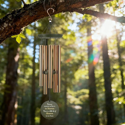 Personalized Wind Chimes 36inch, in Loving Memory of Sympathy Wind Chimes, Candle Design Memorial Wind Chime, Loss of Loved Dad/Mom Outdoor, Listen to the Wind (Produced in USA)