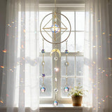 HDCRYSTALGIFTS Crystal Suncatcher, Window Suncatcher Prism Hanging Sun Catcher Rainbow Crystals Indoor Outdoor Decor Glass Christmas Ornaments Gifts,23inch