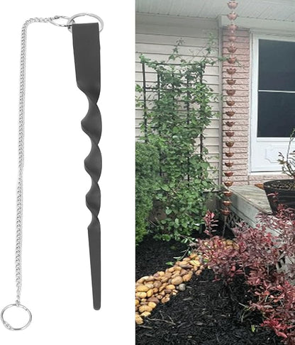 HERCHR Rain Chains Direct,Rain Chain Anchor for Copper Gutter Chains,Stainless Steel Rain Chain Ground Anchor/Stake for Garden Gutter