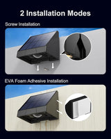 8 Pack Decorative Solar Powered Fence Lights Outdoor Waterproof with Warm White LED Spot Lens, for Outside Wall, Deck, Patio, Yard, Rail, Garage, Pool, Designed for Enhanced Security, Easy Install