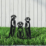 WADORN Charming Meerkat Metal Decorative Garden Stakes, Funny Meerkat Metal Outdoor Statues Meerkat Garden Animal Statue Ornament Gifts Funny Animal Outdoor Decor for Garden Backyard Patio Walkways