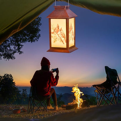 Cardinal Lantern, Lover Gifts for Mom/Grandma/Women/Sister,Solar Light Gifts Solar Lanterns Outdoor Waterproof Fairy Lights Led Mason Jar Hanging Cat Lamps Decor for Garden Yard Patio