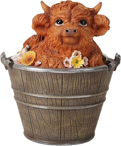 Statue Animal Figurine Creative Unique Collectible Rustic Sculpture Garden Statue for Patio Yard Countryside
