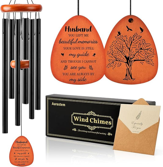 Memorial Gifts for Loss of Husband, 32" Memorial Sympathy Wind Chimes for Loss of Husband, Sympathy/Bereavement/Remembrance Gifts for Loss of Husband