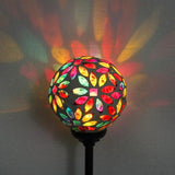 Afirst Solar Lights Outdoor Decorative - Solar Mosaic Garden Stakes Flower Decorative Lights Waterproof for Pathway Yard Lawn Decoration Multi