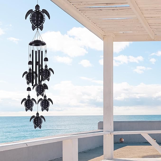 Sea Turtles Wind Chimes Outdoor Decoration, Turtle Wind Catcher, Retro Wind Bells, Memorial Wind Chime, Blessing Windchimes for Home,Balcony,Yard,Room,Xmas,Party,Indoor,Garden Decor, Gifts for Mom