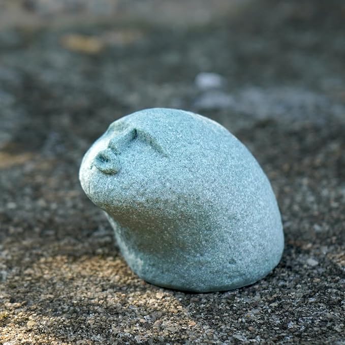 Cute Stone Primitive Man Figurine: Funny Stoneman Statue for Outdoor Decor, Carving Face Garden Home Decoration Fish Tank Ornament - Stone Man D