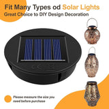 HELESIN Replacement Solar Light Parts, 4 Pack Solar Lights Replacement Top, 8 lumens, Waterproof Battery Box Top DIY Lantern Outdoor Garden Patio Decor（Warm Yellow, 3.15in）