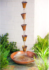 New Creative Iron Rain Chain with Copper Finish