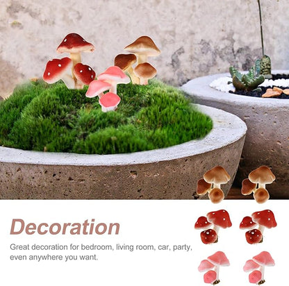 SEWACC Simulation Mushroom Garden Ornament, 6pcs Random Color Foam Artificial Emulation Mushroom Adornment Decorative Outdoor Statues Landscape Froth Mushroom for Home Gardon (Random Color)