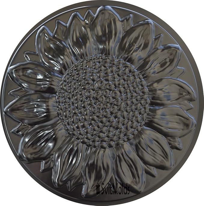 Sunflower Plastic Mold Stepping Stone Garden Path Concrete Plaster #S18