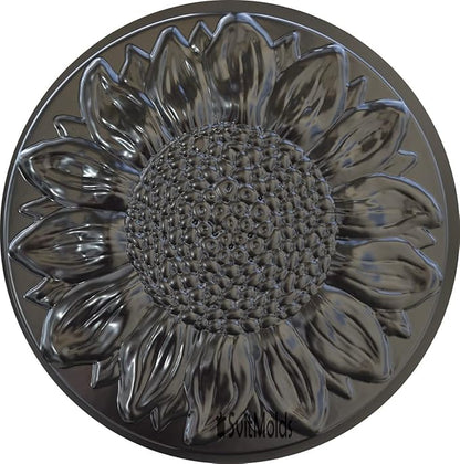 Sunflower Plastic Mold Stepping Stone Garden Path Concrete Plaster #S18