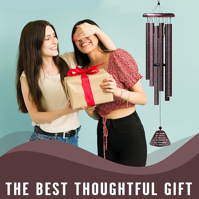 Mothers Day Friend Gifts for Woman, Best Friend Birthday Gifts for Women 32" Wind Chimes, Best Friends Birthday Gift for Bestie Long Distance, Unique Soul Sister BFF Friendship Gift Ideas