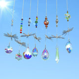 Pack of 7 Crystal Suncatchers Dragonfly Pendant Rainbow Maker Hanging for Window Wedding Garden Decor