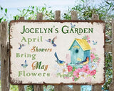 Personalized Metal Signs with Name Made in USA Custom Vintage Garden Sign Waterproof Vintage Decorative Metal Print for Wall Decor Customized Home Garden Ideas Gifts Artwork Prints for Yard Ourdoor