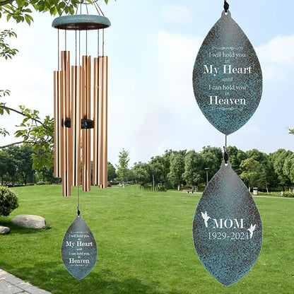 ASTARIN Personalized Wind Chimes for Outside Deep Tone,Customized Windchime Outdoors, Chimes for Outdoors,Sympathy Wind Chimes Memorial for Mom Dad，All Metal Wind Chime