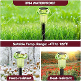St Patricks Day Solar Pathway Lights Outdoor Decorative 4 Pack, Green LED Mushroom Solar Lights Outdoor Waterproof Solar Powered Easter Decor for Patio, Valentines Day Halloween Christmas Garden Decor