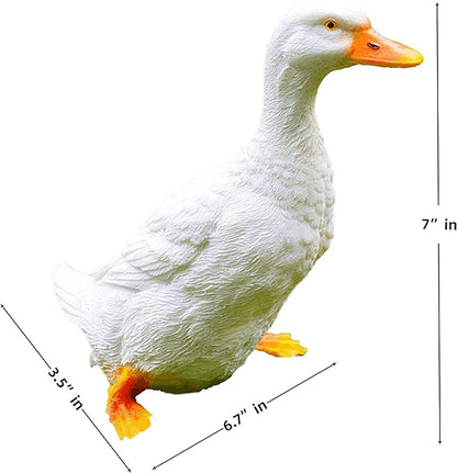 coolboy Real Duck Figurine,Animal Resin Statue Indoor Resin Duck Statue,Garden Decoration Outdoor Sculptures Animal Ornament