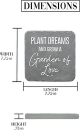 Pavilion – Garden of Love – 7.75” Indoor Outdoor Weatherproof Decorative Garden Stepping Stone Housewarming Gift