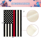 AVOIN colorlife Thin Red Line Firefighters and Fire Services Garden Flag 12x18 Inch Double Sided Outside, American Stars and Stripes Patriotic Yard Outdoor Decoration