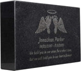 PlaqueMaker Black Granite Memorial Headstone Or Garden Memorial for Lost Infant or Child - Include You Personalized Text. Can be Used as a Sympathy Gift, Garden Stone or Grave Maker (10 x 6 x 2)