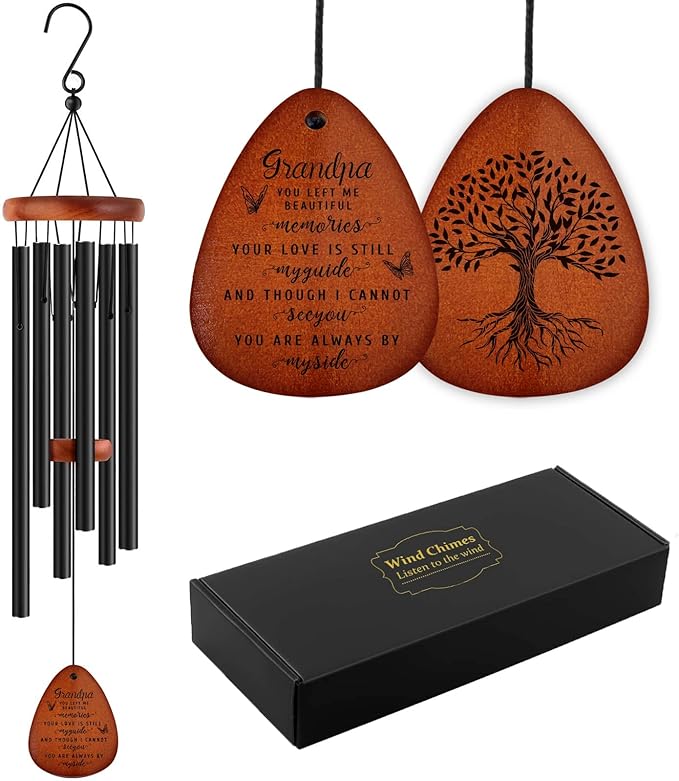 SteadStyle Memorial Gifts for Loss of Grandpa, Memorial Wind Chimes, in Memory of Loved One, Bereavement Gifts, Sympathy Gift for Loss of Grandpa, Home Decor Outdoor Garden Patio