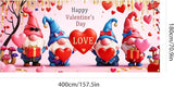 Valentine’s Day Garage Door Banner 157.5x70.9in Large Love Garage Door Cover Outdoor Valentine Decorations for House Exterior Yard Party Decor with Grommets and Rope