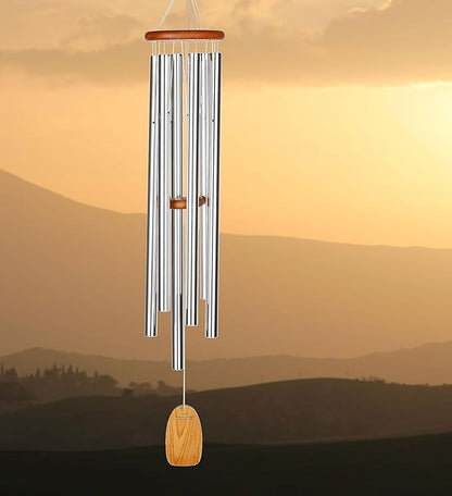 Woodstock Wind Chimes for Outside Amazing Grace, 53" Outdoor Windchime Garden Patio Decor, Front Porch Spring Decor, Memorial Sympathy Wind Chimes Gift, Heavenly Chime (AGXLS)
