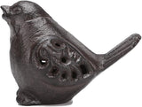 Cast Iron Bird Sculpture Outdoor Statue Hollow Carved Bird Tabletop Decor Figurines,Creative Animal Statues Indoor Outdoor Garden Home Decoration