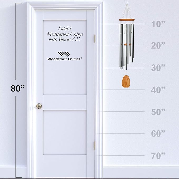 Woodstock Chimes Signature Collection, Woodstock Meditation Chime, 39'' Eastern Energies Wind Chimes for Outdoor, Patio, Home or Garden Décor (TMS)