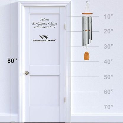 Woodstock Chimes Signature Collection, Woodstock Meditation Chime, 39'' Eastern Energies Wind Chimes for Outdoor, Patio, Home or Garden Décor (TMS)