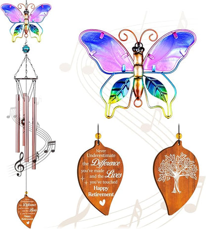 Retirement Gifts Wind Chimes, Personalized Retirement Gift for Women/Men, for Retiree, Coworker, Doctors, Teacher, Nurse, Police, Military - Happy Retirement 2026