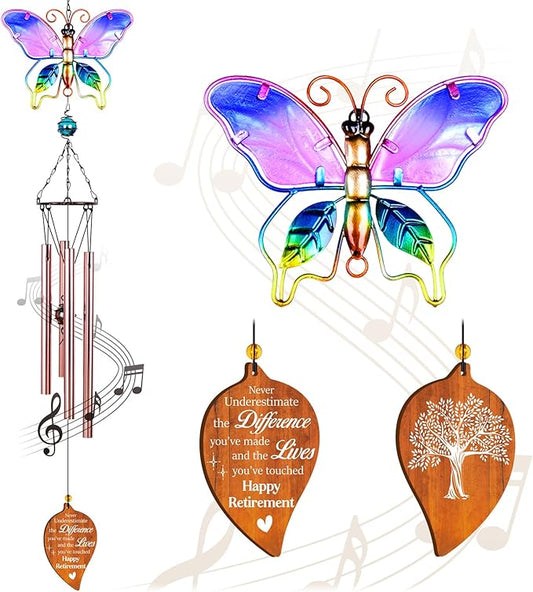Retirement Gifts Wind Chimes, Personalized Retirement Gift for Women/Men, for Retiree, Coworker, Doctors, Teacher, Nurse, Police, Military - Happy Retirement 2026
