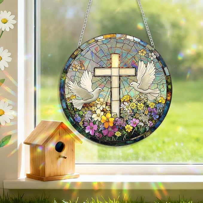 Sun Catchers Indoor Window, Acrylic Rainbow Suncatcher Window Hanging Decoration for Living Room Bedroom Summer Home Balcony Ornaments Decoration (SC237)