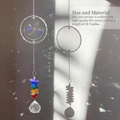 Memorial Suncatcher Ornament Sympathy Gift for Loss of Loved One - Crystal Rainbow Maker - Bereavement Keepsake - Hanging Crystal Decor - Loss of Family Friend Pet