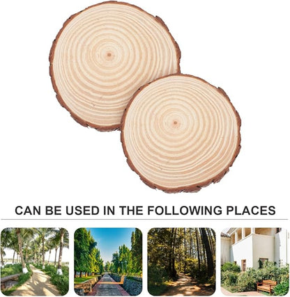 2Pcs Garden Stepping Stones Outdoor Decorative Wooden Log for Walkway Landscaping Patio Lawn