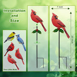 5 Pack Birds Metal Decorative Garden Stakes - 20 Inch Shaker Patio Decor Art and Rust Resistant Metal Garden Decor for Indoor and Outdoor Decor - Perfect for Patio and Lawn Ornaments
