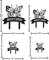 Personalized Metal Garden Sign with Stake, Custom Garden Decor for Outdoor, Custom Family Name Sign, Patio Decorations, Lawn Art, Farmhouse Decorative, Housewarming Gift (CstmDesign7)