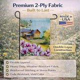 Caroline's Treasures Louisiana Magnolias in Watercolor Garden Flag Mailbox Flag Decorative Yard Flag Banner Outside Patio Artwork Yard Flower Beds, Garden Size, Multicolor